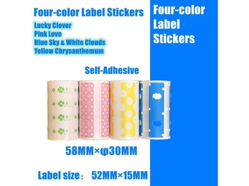 3 Rolls 57x30mm Thermal Label Sticker Receipt Paper For 58mm A6 Perpage Carousel 1