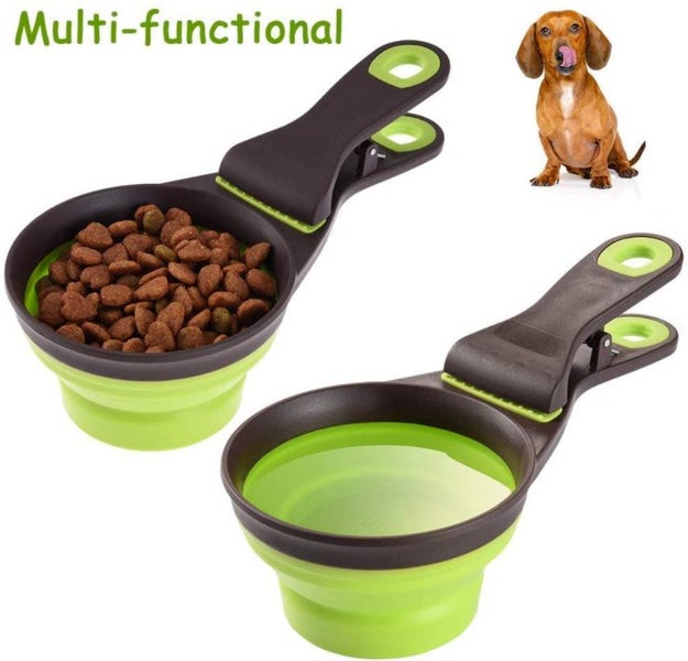 Food Scoop Collapsible Pet Food Measuring Spoon Clip Carousel 2