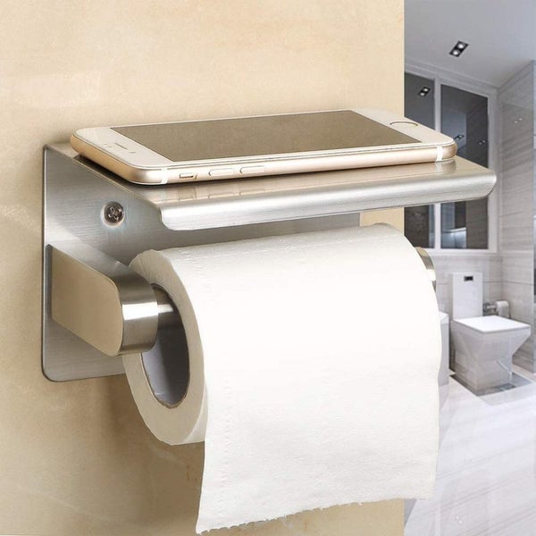 Toilet Paper Roll Holder Phone Shelf Carousel 1