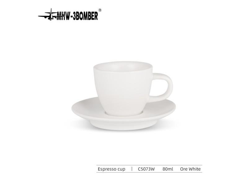 MHW-3BOMBER 80ml Ceramic Espresso Mug Saucer For Home Barista Carousel 1