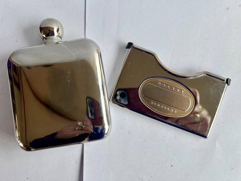 New Philippi Flask & Dalvey Scotland Card Case #V64 Carousel 1