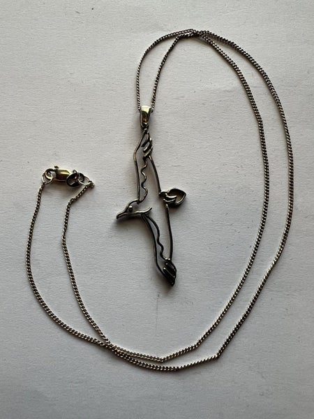 New Sterling Silver Albatross Pendant & Chain #V76 Carousel 1