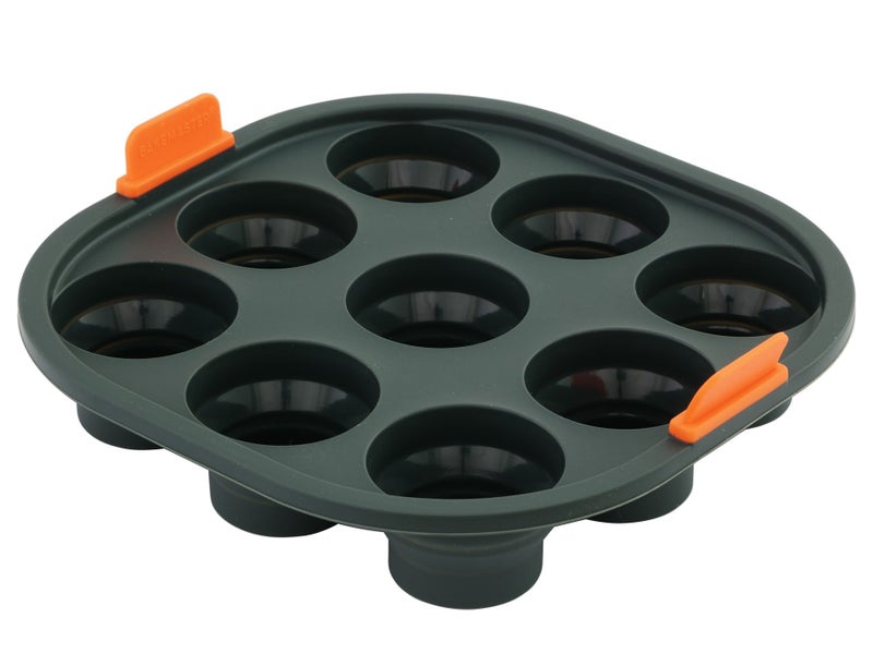 9 Cup Mini Muffin Tray Air Fryer Insert - 21cm Square Collapsible Silicone Carousel 1