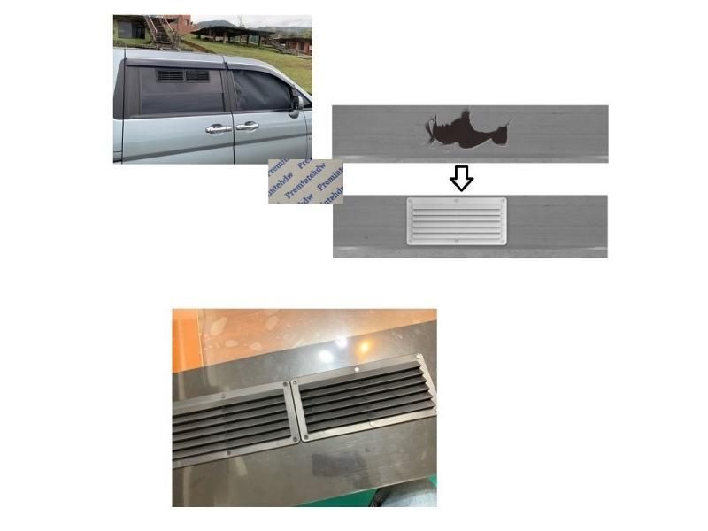 1Piece White Black Rectangle Plastic Air Vent Ventilator Grille Cover Carousel 1