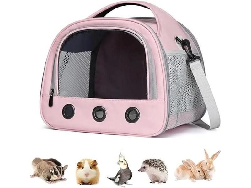 Portable Small Animal Carrier For Guinea Pig Hamster Hedgehog Parrot Rat Carousel 1