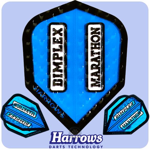 3 x Sets Harrows Dimplex Marathon BLUE Flights Carousel 1