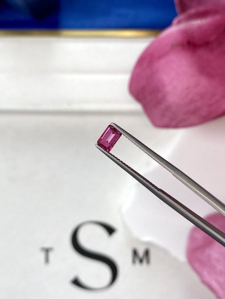 $1 RES ~ $1788 Buy Now * 1.50ct Hot Pink Topaz Pair Emerald Cut USA Origin Carousel 5