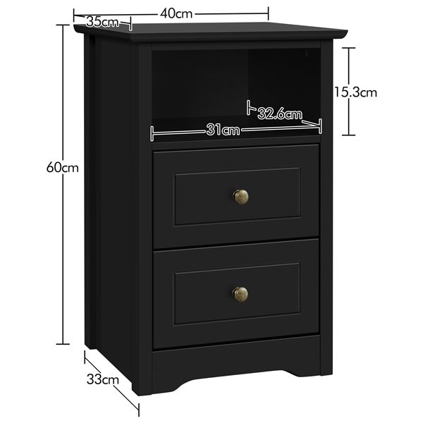 2 Drawer Bedside Table Sofa Side Table Carousel 2