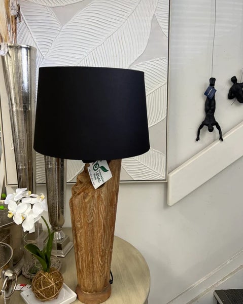 Clearance ! Wood Table Lamp Black 72 CM Carousel 3