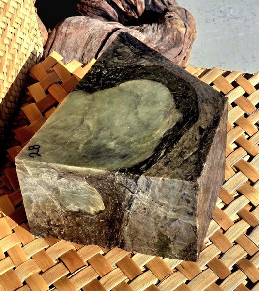 Genuine NZ Pounamu/Greenstone Rough Block Carousel 1