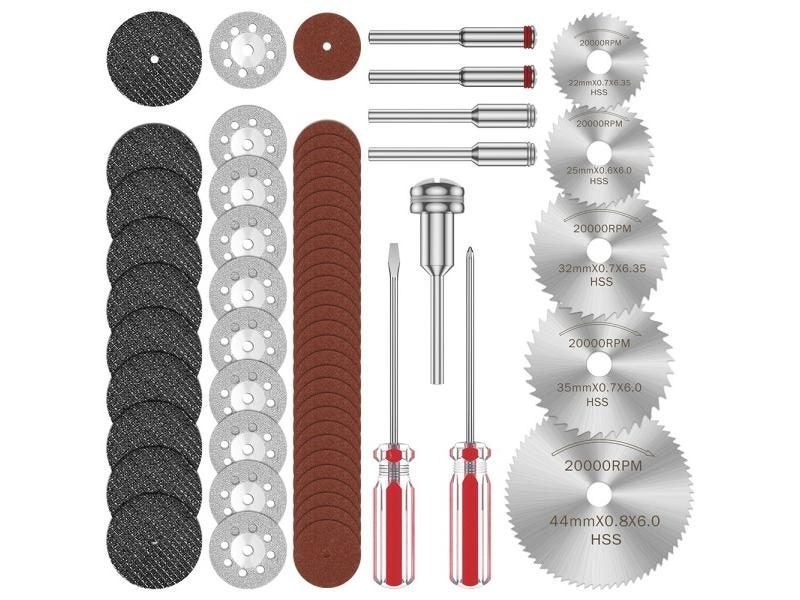 Diamond Saw Blade Abrasive Cutting Disc Set With Mandrels Grinding Wheels For Carousel 1