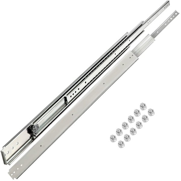 Drawer Slide Soft Close Drawer 1Pair 34" Ball Bearing Full Extension 500Lb Carousel 1