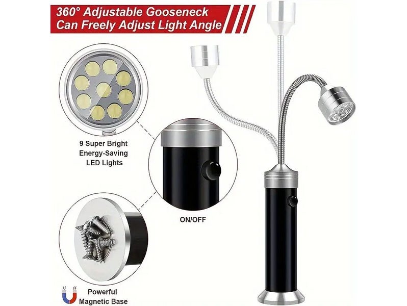 Barbecue Grill Light - 360° Flexible LED Flashlight with Magnetic Base Carousel 2