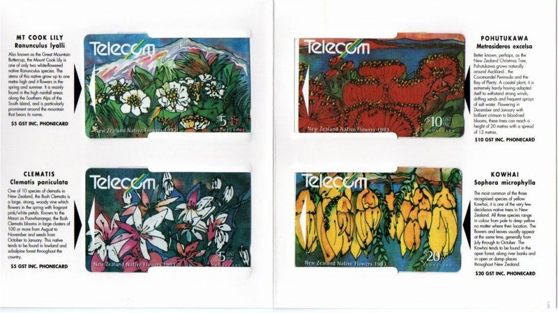 Flower Series 1993 Phone cards and folder Carousel 2