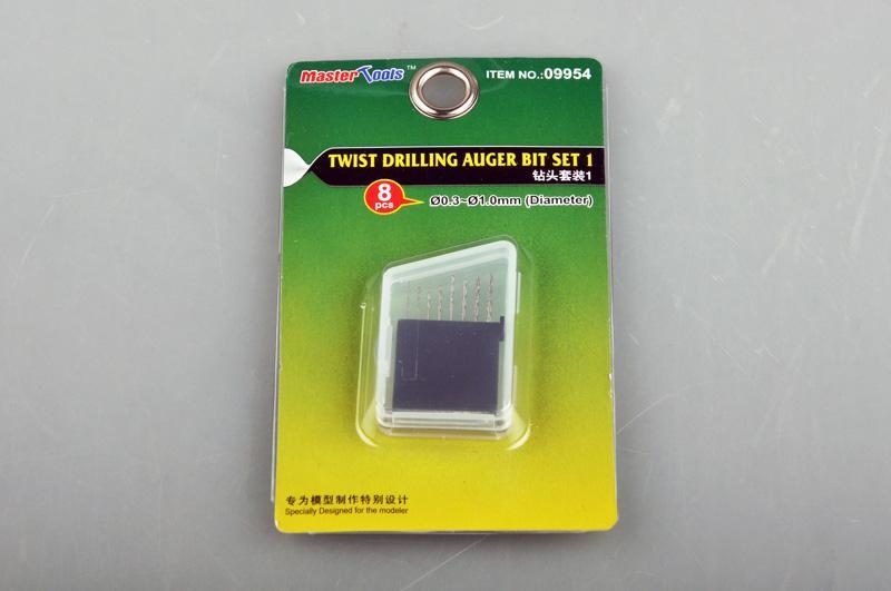 Master Tools Twist Drilling Auger Bit Set 1 8pcs 0.3 to 1.0 mm Carousel 1