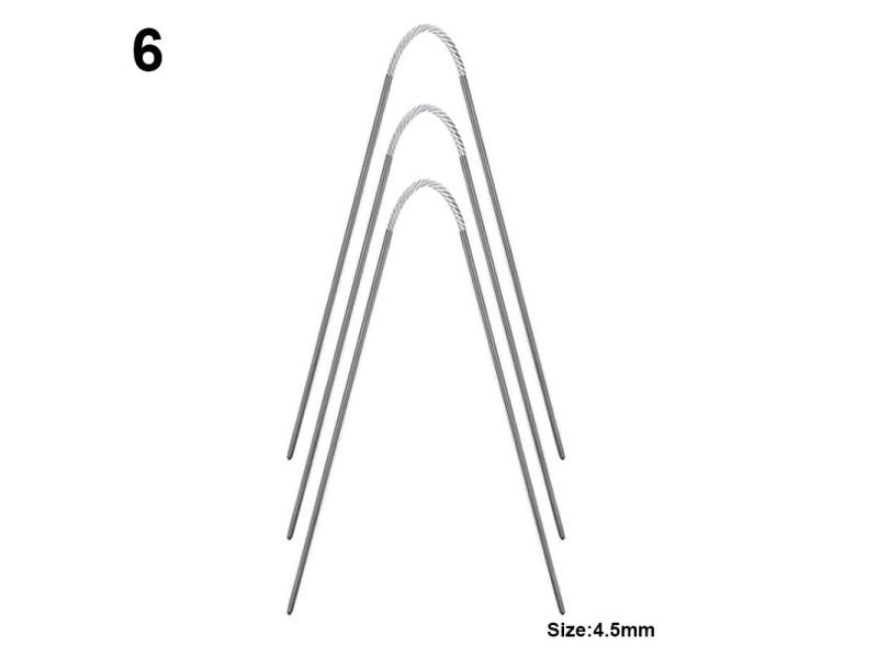 3pcs Circular Sock Knitting Needles Stainless Steel Mini Weaving Needlework Carousel 1