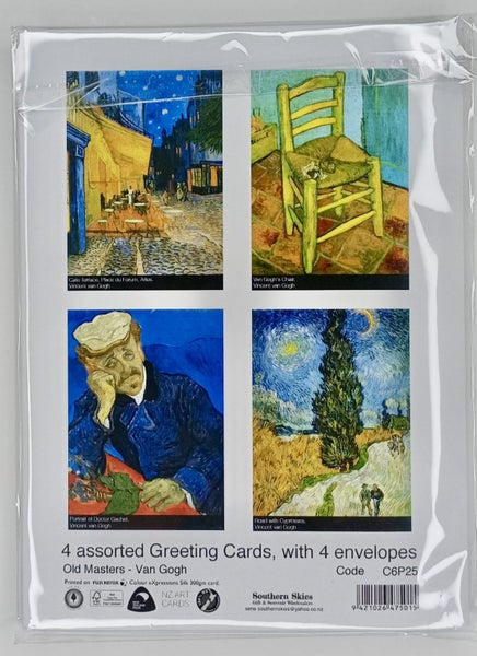 Vincent Van Gogh Art - 4 Blank Greeting Cards & Envelopes64209654762882111