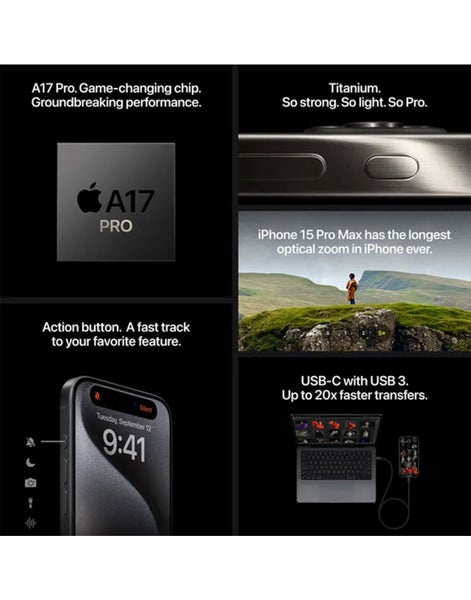 Apple iPhone 15 Pro Max 256GB 5G - Black Titanium (As New-Pre-Owned) Carousel 6