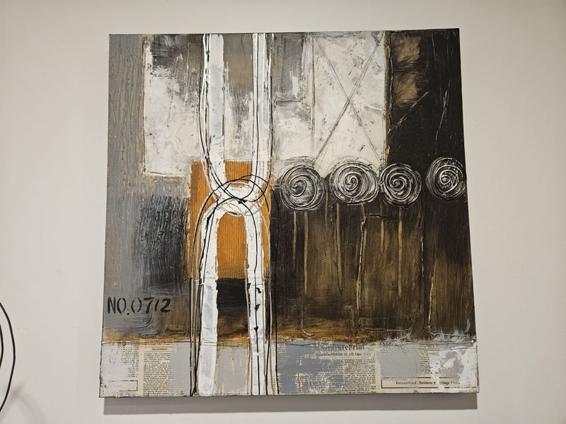 Trendy frameless oil original 600x600 - with 3D effects -Ready to hang -3 avail Carousel 1