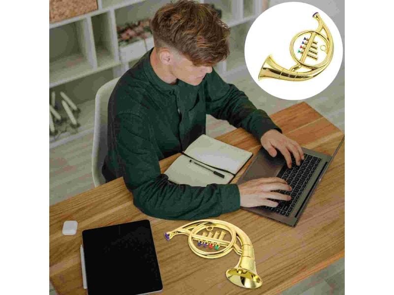 Toy Kids Room Copper Pipe Simulated French Horn ABS Plastic