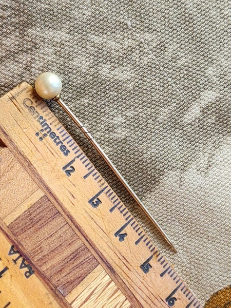 Antique 9ct Gold Sea Pearl Stick Pin Jewellery $1 Reserve Carousel 2