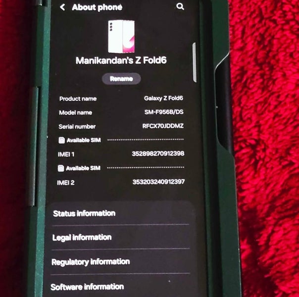 Samsung Galaxy Z Fold 6 5g63616675563010112