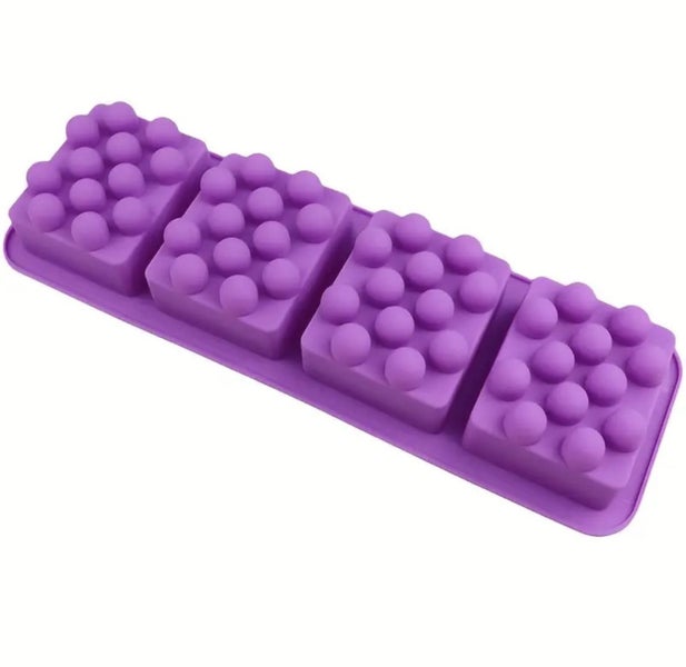 Silicone Mould - 4 cubes (purple) Carousel 1