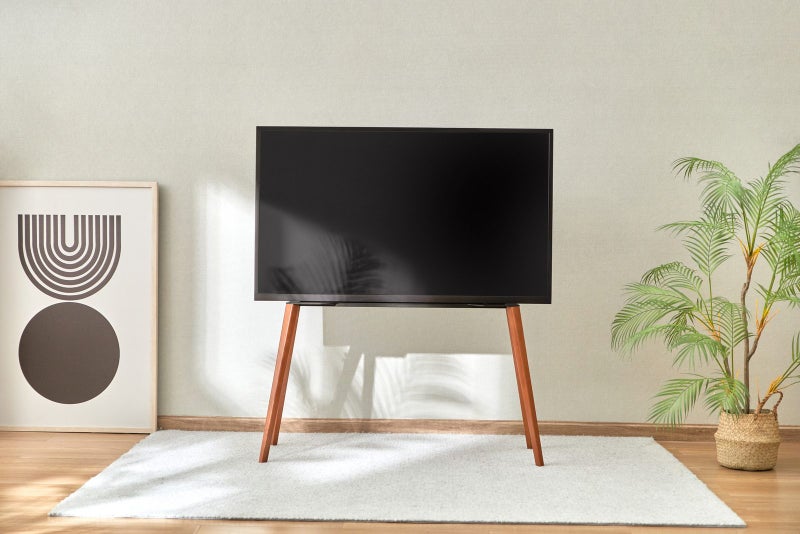 Fraser Country Danish Style TV Floor Stand for TV 49"-75" - Black Carousel 2
