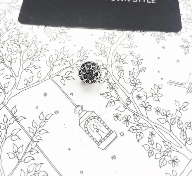 925 Sterling Silver Fish Charm With White Cz Beads Jewelry Accessory For Wome... Carousel 4