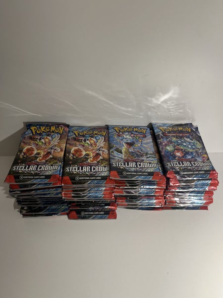 1$ Reserve Stellar Crown TCG 72x Booster Packs Carousel 1