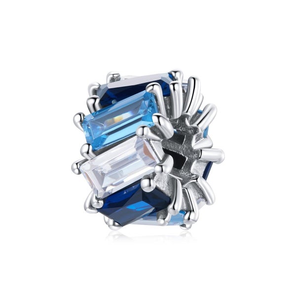 Veile Studios 925 Sterling Silver Blue Zircon Cube Beads For Diy Bracelets & Nec Carousel 1