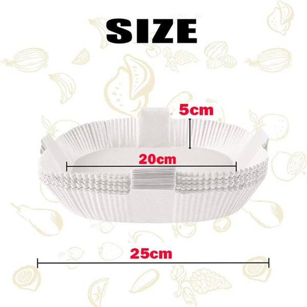 Air Fryer Liner Non-Stick Disposable Paper Tray Baking Liners 100pcs Carousel 2