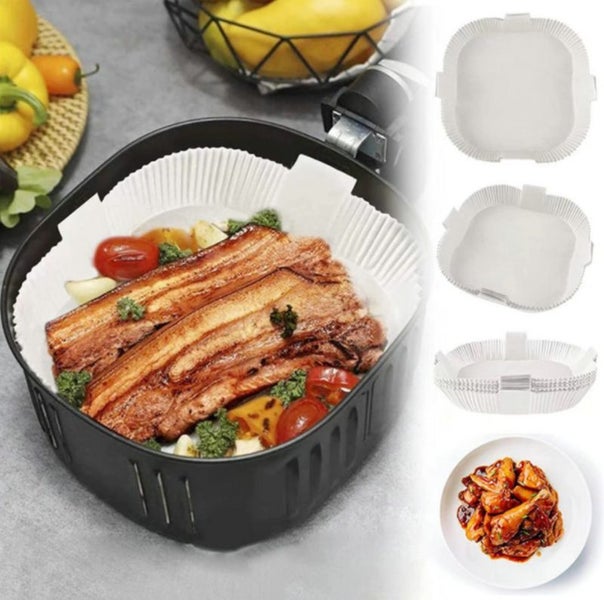 Air Fryer Liner Non-Stick Disposable Paper Tray Baking Liners 100pcs Carousel 7