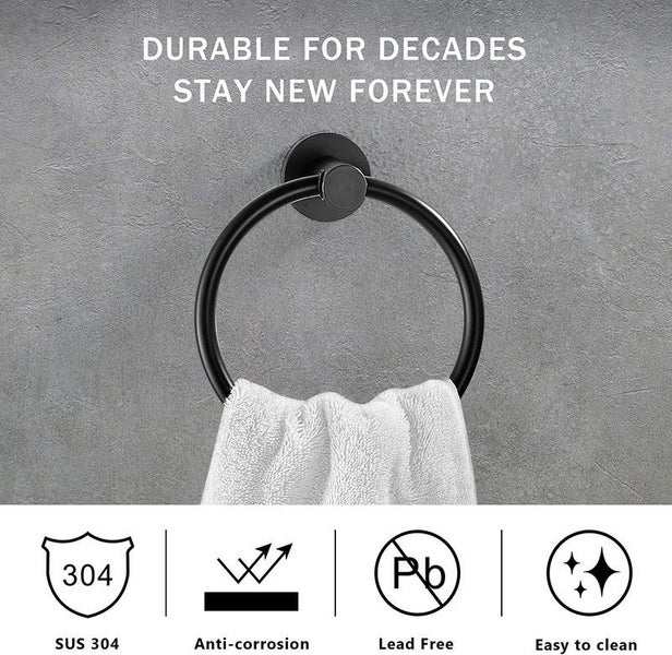 Stainless Steel Bathroom Towel Holder Towel Ring Carousel 7