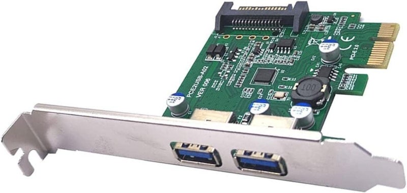 PCE2USB-A02 1 To 2 External USB 3.0 PCI-E Expansion Card Adapter /w SATA Port Carousel 1