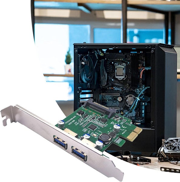 PCE2USB-A02 1 To 2 External USB 3.0 PCI-E Expansion Card Adapter /w SATA Port Carousel 2