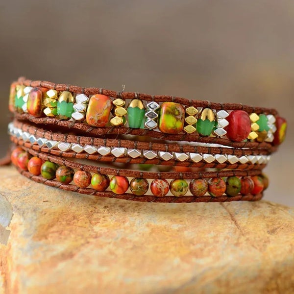 Veile Studios Natural Stone Woven Bracelet Carousel 2