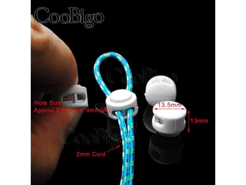 50pcs 2mm Hole Plastic Cord Lock For Rope Garment Carousel 1