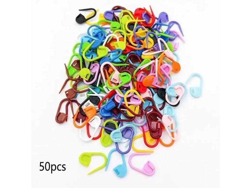 20/50pcs Mixed Color Plastic Resin Safety Pins Small Clip Locking Stitch Carousel 1