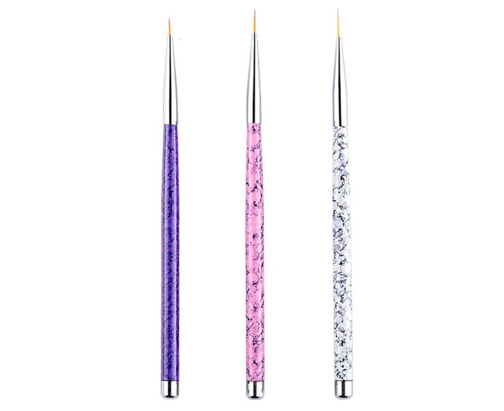 3PCS Painted Stretch Hook Drawing Pen set Multi-functional nail Liner brush g Carousel 1