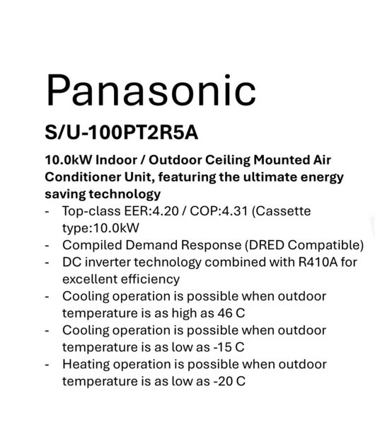 Panasonic | 2 x Ceiling Mounted Air-conditioner Units63617152937602112