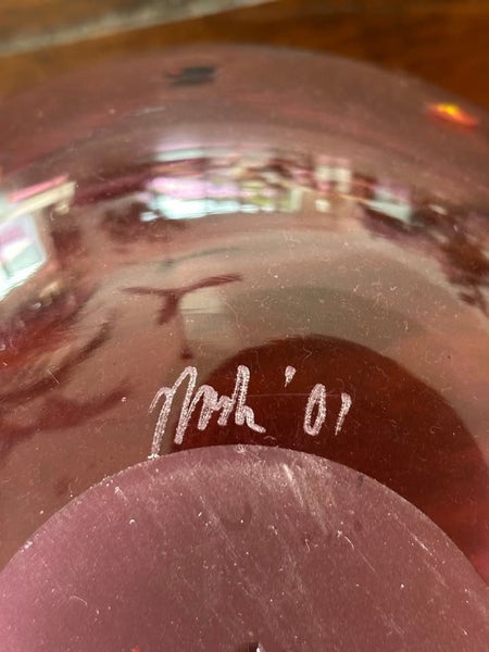Original Gary Nash Art Glass Bowl ('01) Carousel 2