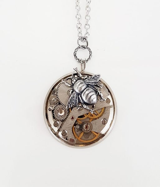 The Beautiful Bumble bee - A vintage watch movement as a stunning Pendant Carousel 1