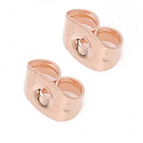 One pair Rose-Gold Butterfly Earring Backs (5mm) Carousel 1