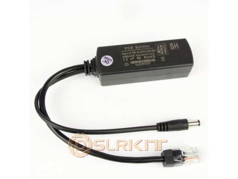 DSLRKIT Active PoE Splitter Power Over Ethernet 48V To 12V 1A-2A IEEE802.3af Carousel 1