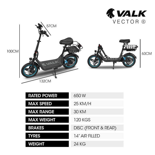Electric Scooter With Seat 30Km Range Disc Brakes 14 Inch Tyres Motorised Esc... Carousel 2