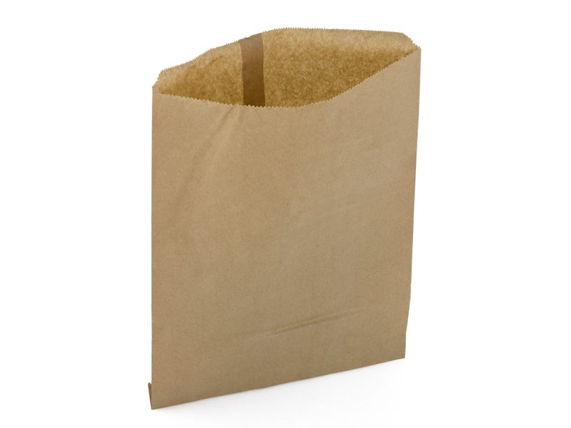 Flat Brown Paper Bag 500pc #8 - 255mmW x 360mmH CASTAWAY Carousel 1