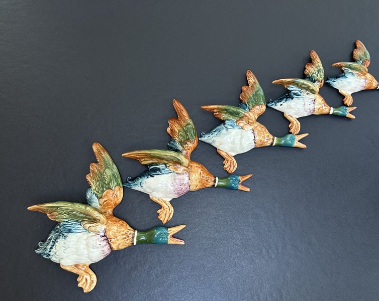 BESWICK MALLARD DUCK WALL PLAQUES - FULL SET 596/0 1 2 3 4 ** $1 RESERVE**63616815761283111