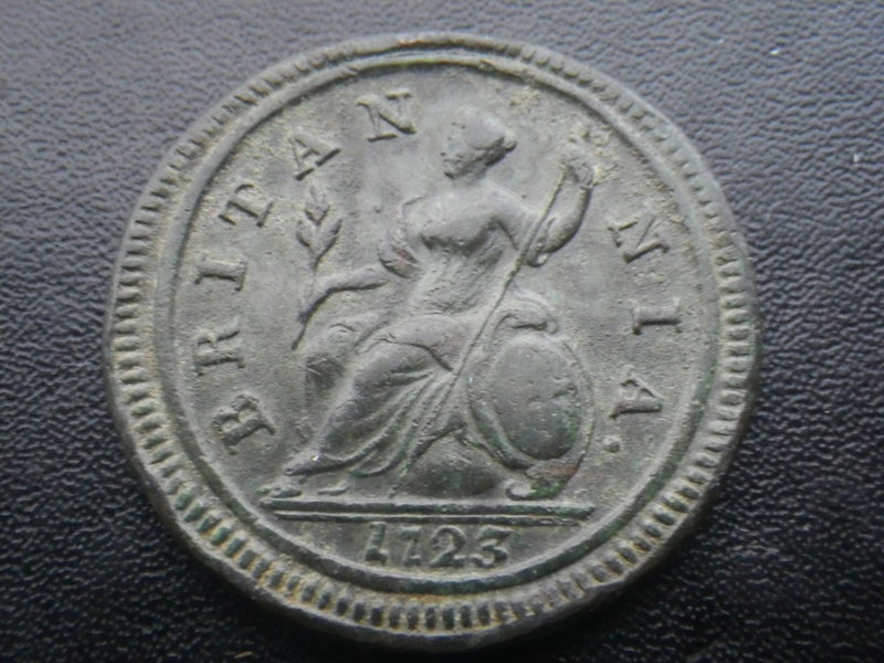 George I 1723 Half Penny (aVF) Carousel 1