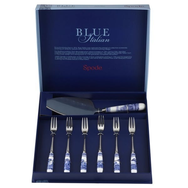 Spode Blue Italian - Cake Slice And Pastry Forks Carousel 2